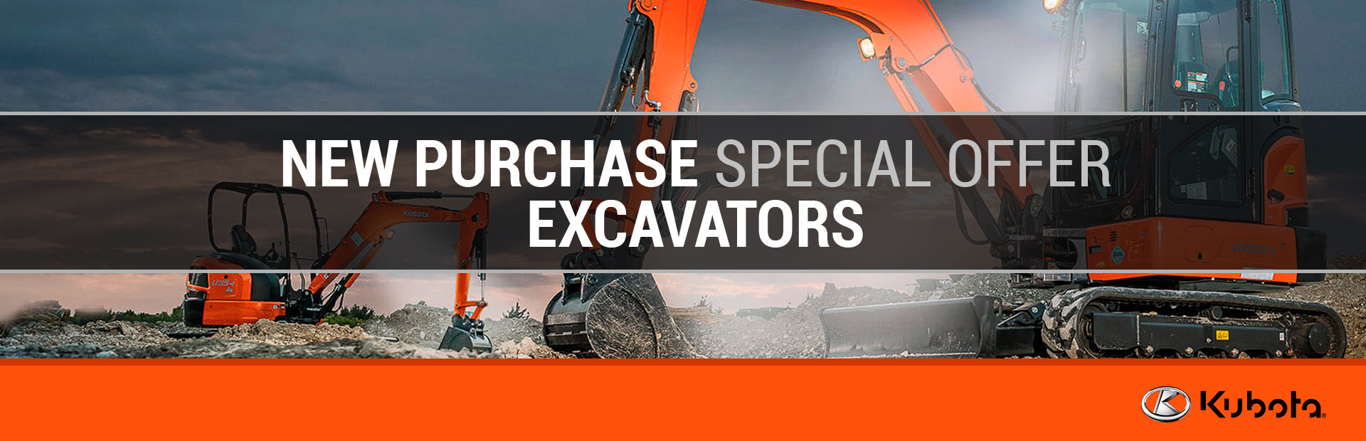 Kubota: New Purchase Special Offer - Kubota Excavators